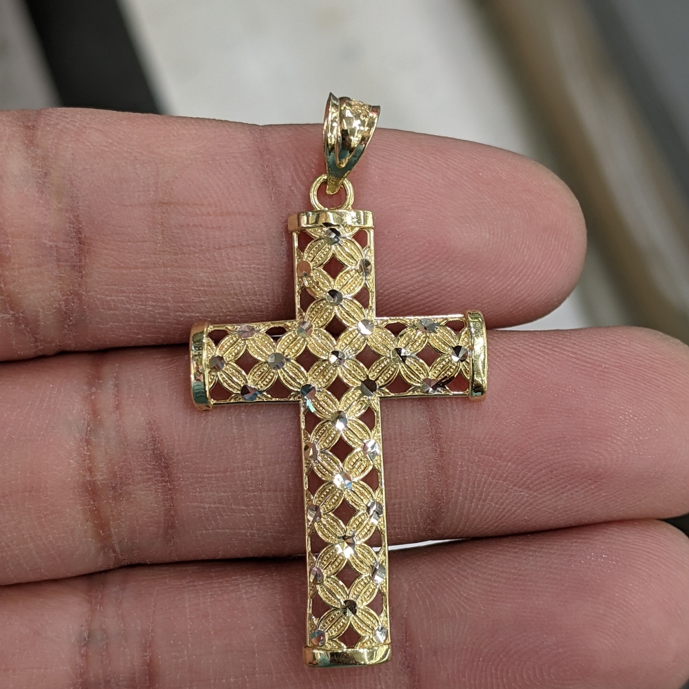 14kt Real Gold Cross Pendant